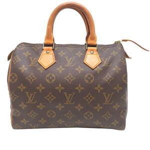 LOUIS VUITTON Brown Monogram Speedy 25 Boston Bag